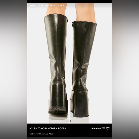 Dolls Kill Shoes - Dolls Kill Black Miles To Go Platform Boots